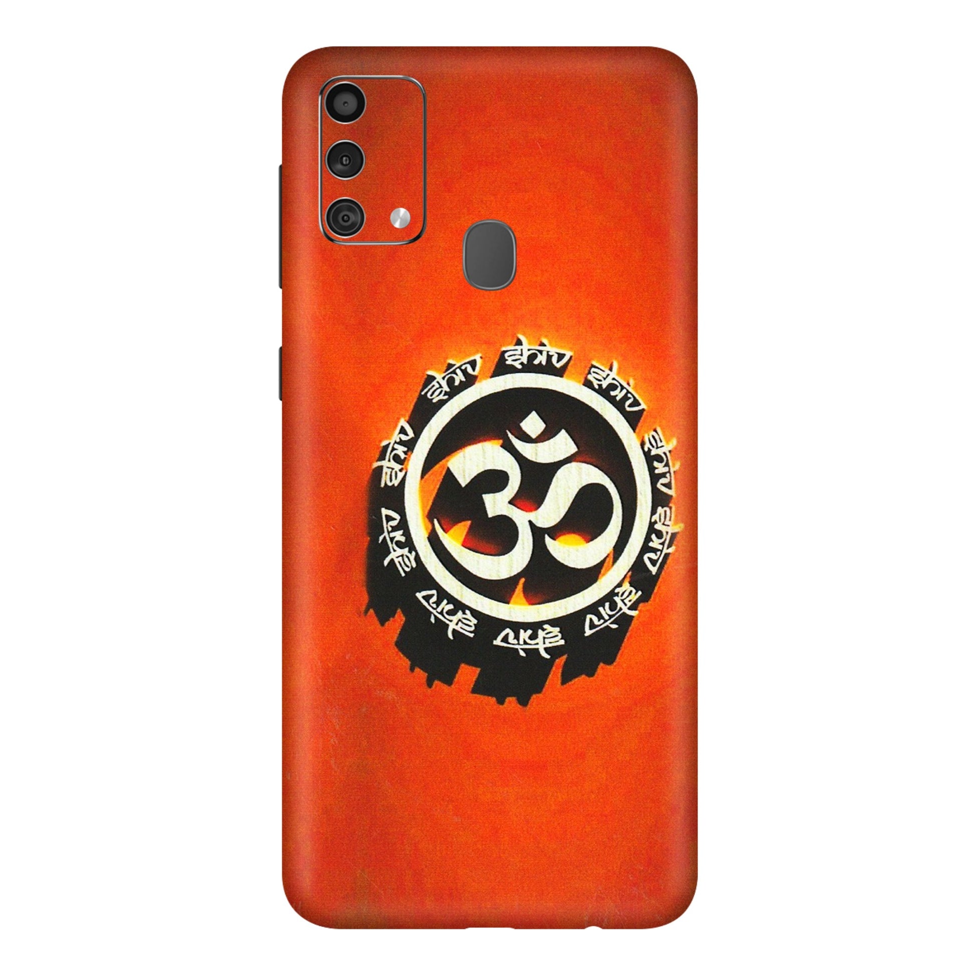 Samsung M/F/Note/Flip and C Phone Skins (All Models) - Aum Shiv Orange - 3D Embossed Finish (L-32) Samsung Galaxy F41