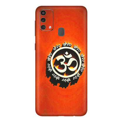 Samsung M/F/Note/Flip and C Phone Skins (All Models) - Aum Shiv Orange - 3D Embossed Finish (L-32) Samsung Galaxy F41