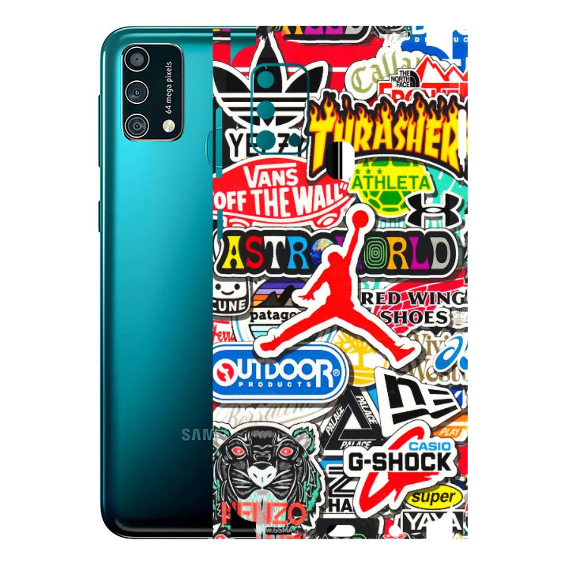 Samsung M/F/Note/Flip and C Phone Skins (All Models) - Multi Brands Sticker Graffiti - 3D Embossed Finish (L-37) Samsung Galaxy F41