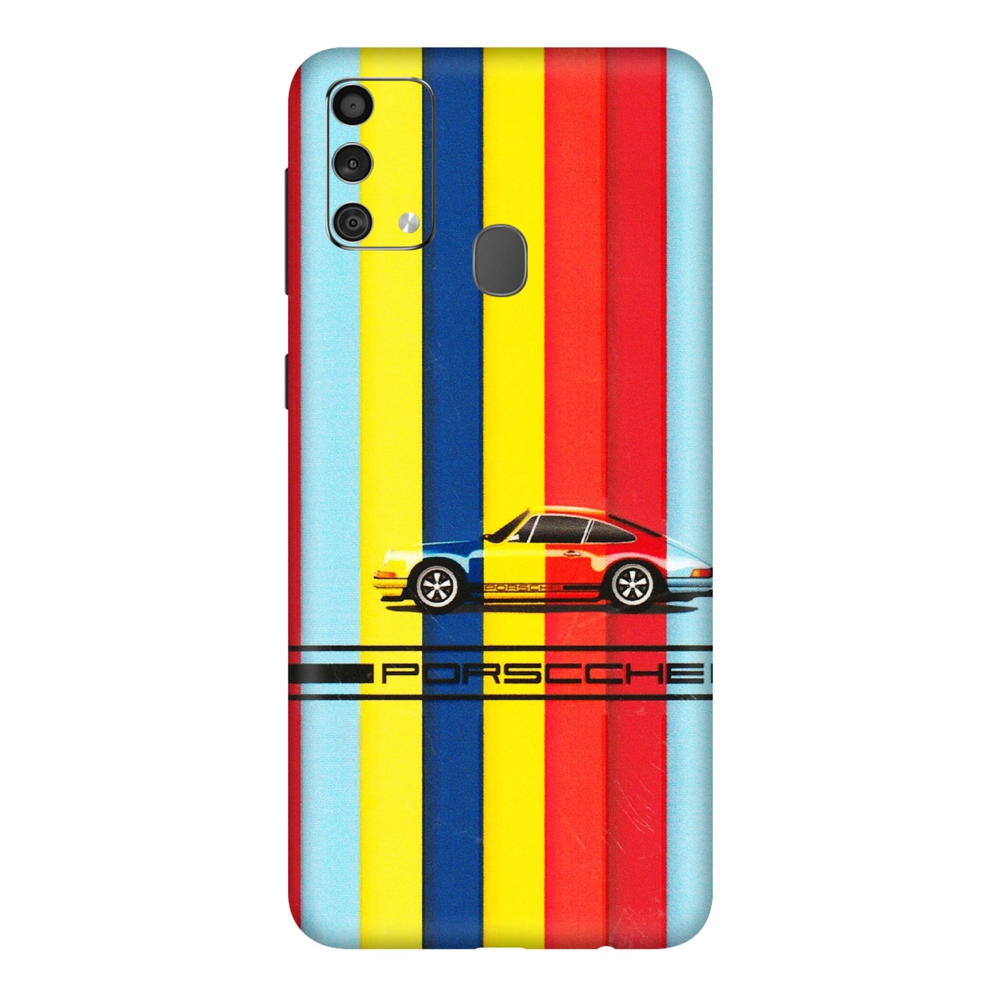 Samsung M/F/Note/Flip and C Phone Skins (All Models) - Multicolour Porche - 3D Embossed Finish (L-39) Samsung Galaxy F41