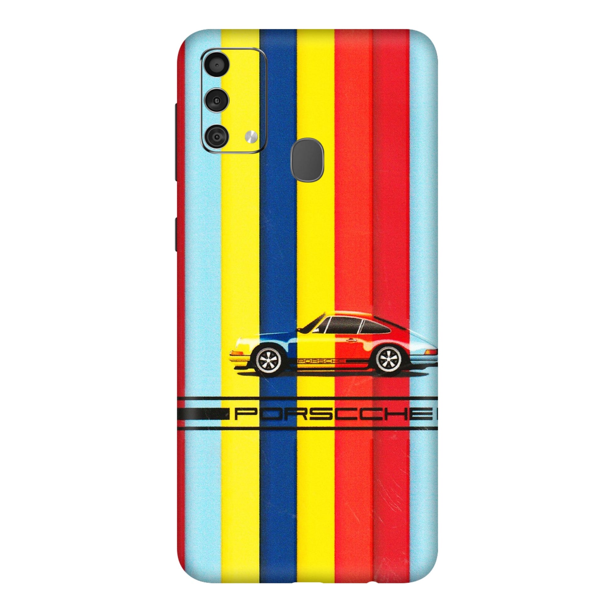 Samsung M/F/Note/Flip and C Phone Skins (All Models) - Multicolour Porche - 3D Embossed Finish (L-39) Samsung Galaxy F41