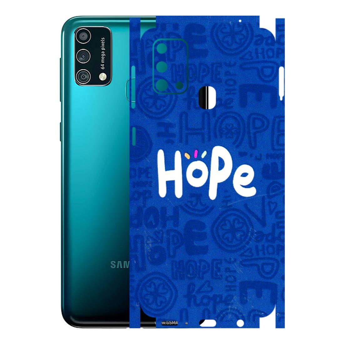 Samsung M/F/Note/Flip and C Phone Skins (All Models) - Hope Doodles Blue - 3D Embossed Finish (L-43) Samsung Galaxy F41