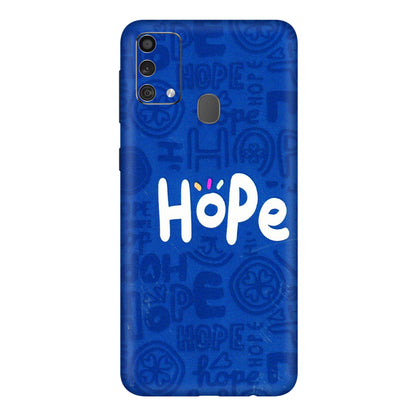 Samsung M/F/Note/Flip and C Phone Skins (All Models) - Hope Doodles Blue - 3D Embossed Finish (L-43) Samsung Galaxy F41