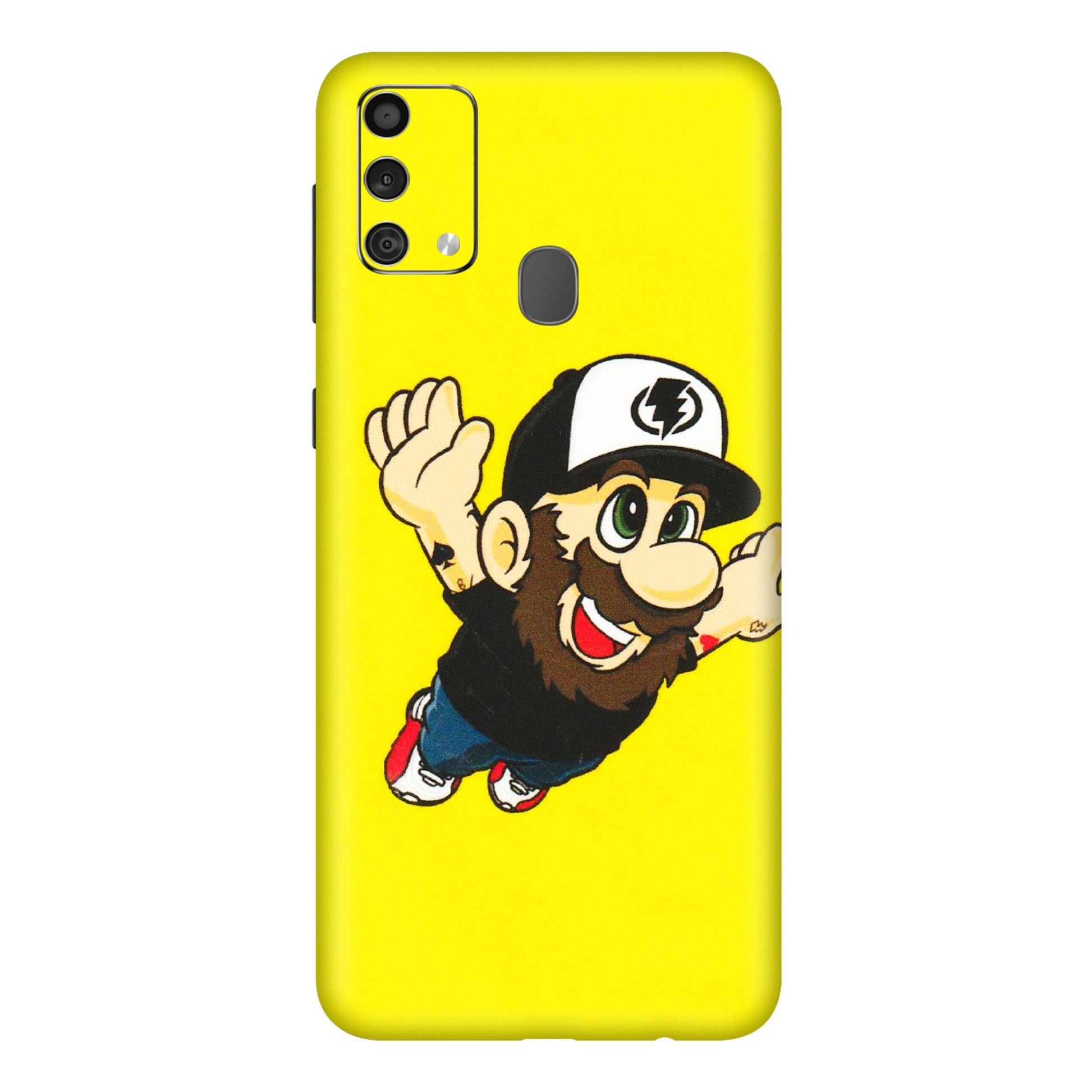 Samsung M/F/Note/Flip and C Phone Skins (All Models) - Flying Beardo - 3D Embossed Finish (L-60) Samsung Galaxy F41
