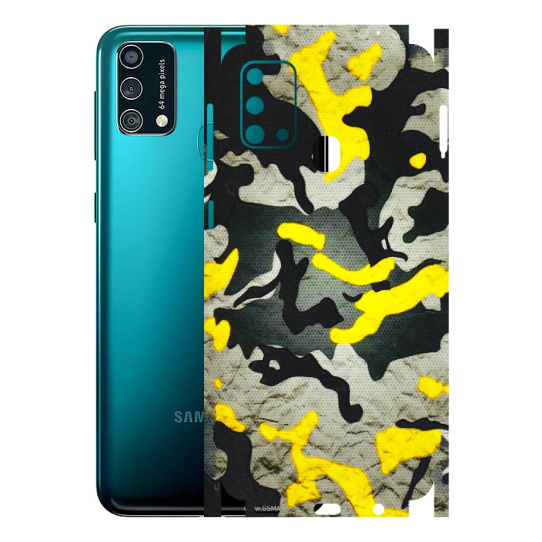 Samsung M/F/Note/Flip and C Phone Skins (All Models) - Yellow Camouflage - 3D Embossed Finish (L-61) Samsung Galaxy F41