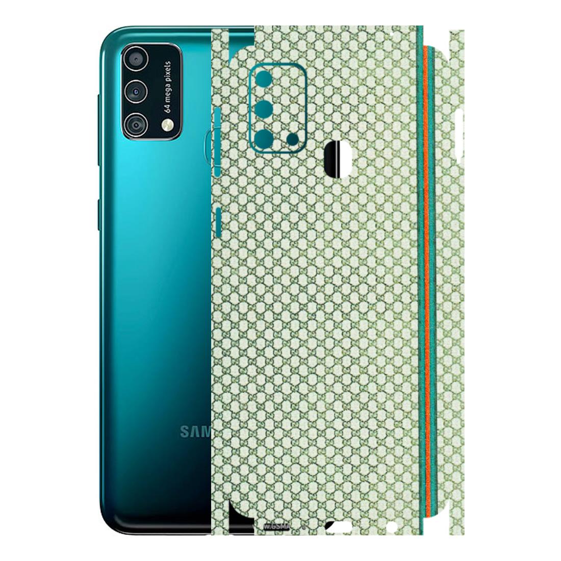 Samsung M/F/Note/Flip and C Phone Skins (All Models) - Gucci Fabric Pattern - 3D Embossed Finish (L-73) Samsung Galaxy F41