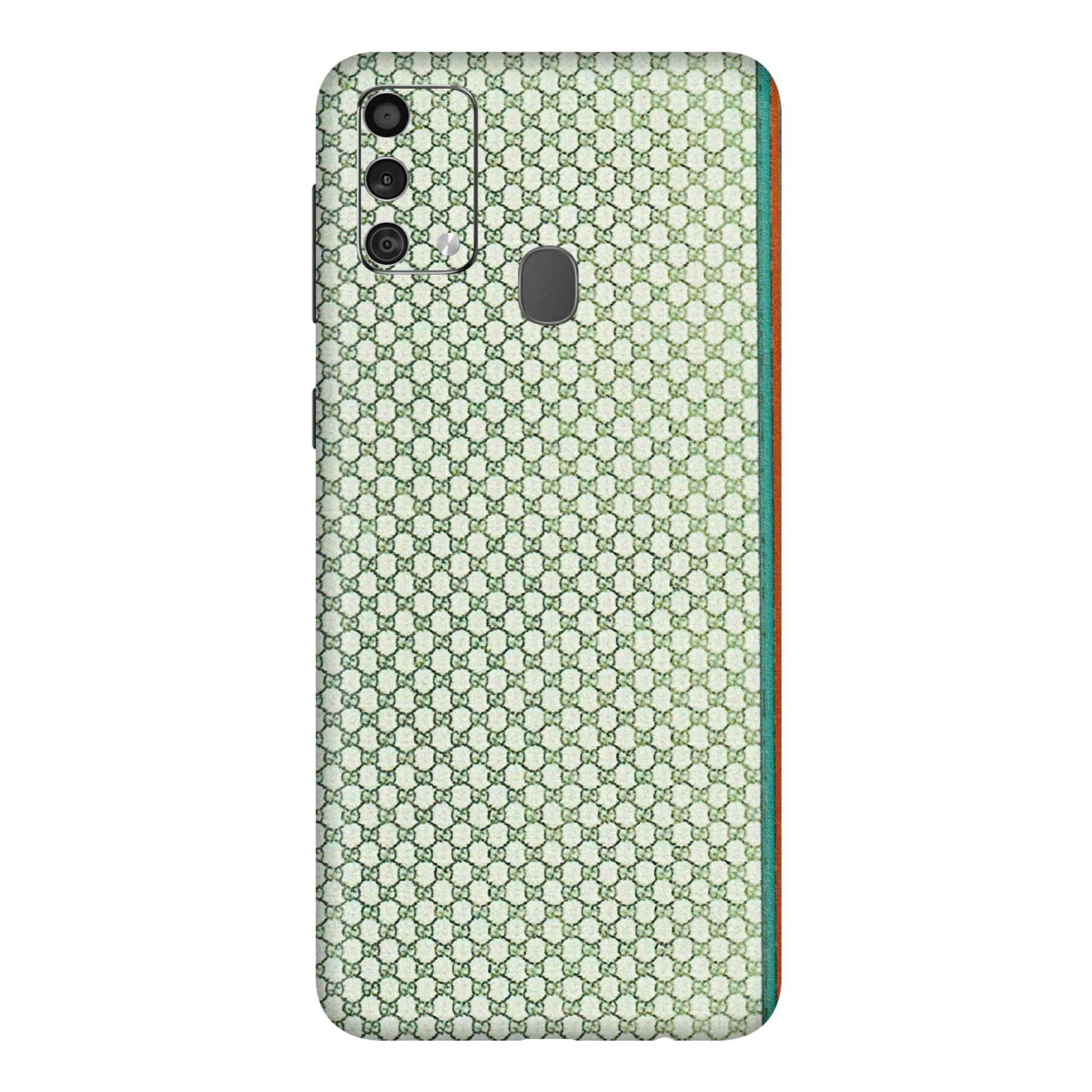 Samsung M/F/Note/Flip and C Phone Skins (All Models) - Gucci Fabric Pattern - 3D Embossed Finish (L-73) Samsung Galaxy F41
