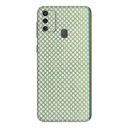 Samsung M/F/Note/Flip and C Phone Skins (All Models) - Gucci Fabric Pattern - 3D Embossed Finish (L-73) Samsung Galaxy F41