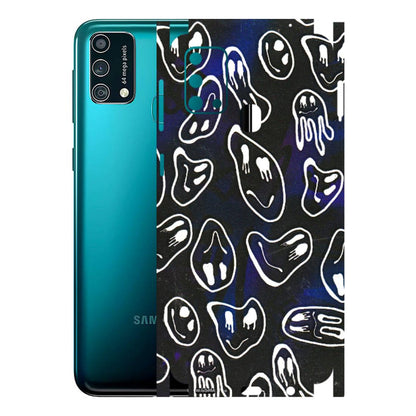 Samsung M/F/Note/Flip and C Phone Skins (All Models) - Distorted Smileys - 3D Embossed Finish (L-92) Samsung Galaxy F41