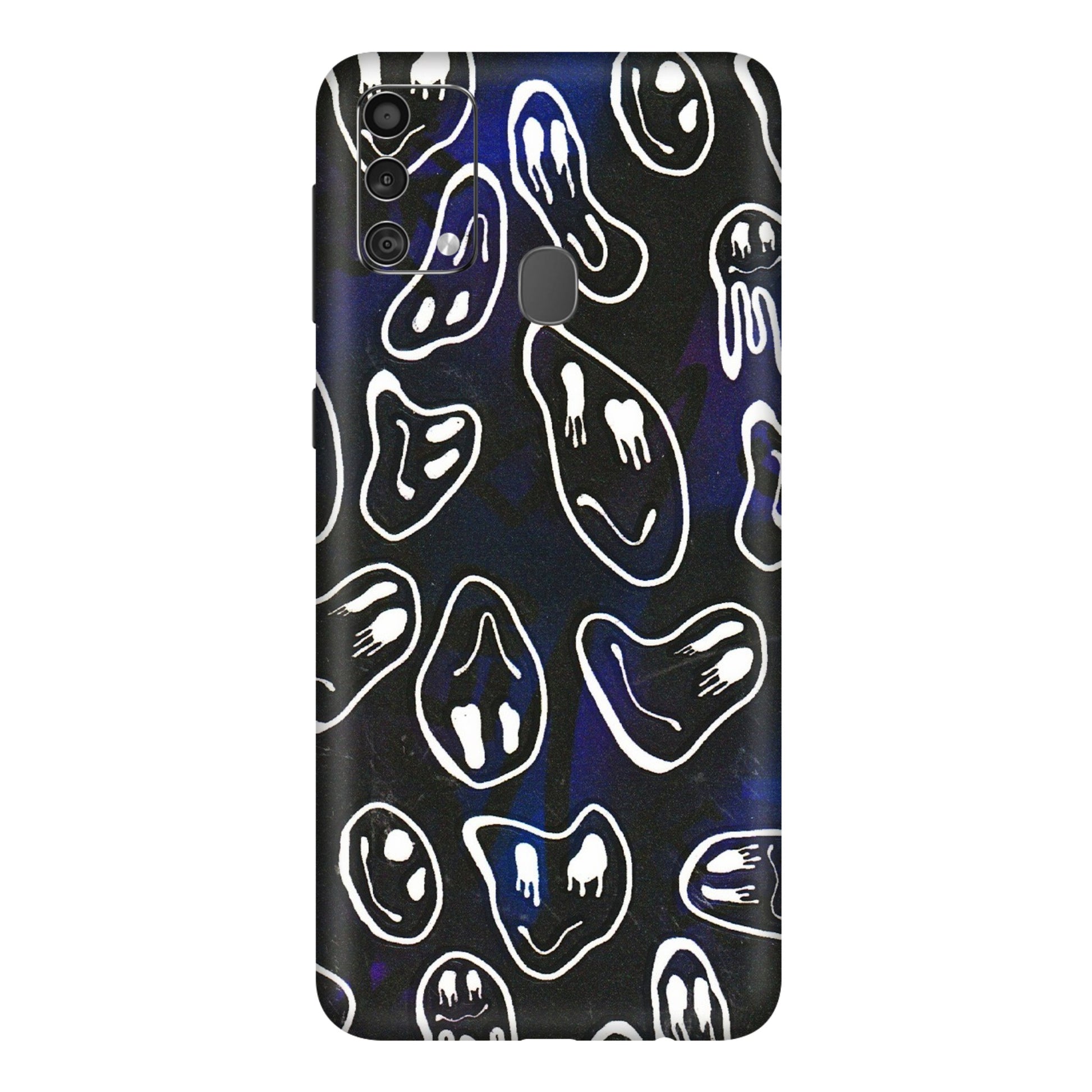 Samsung M/F/Note/Flip and C Phone Skins (All Models) - Distorted Smileys - 3D Embossed Finish (L-92) Samsung Galaxy F41