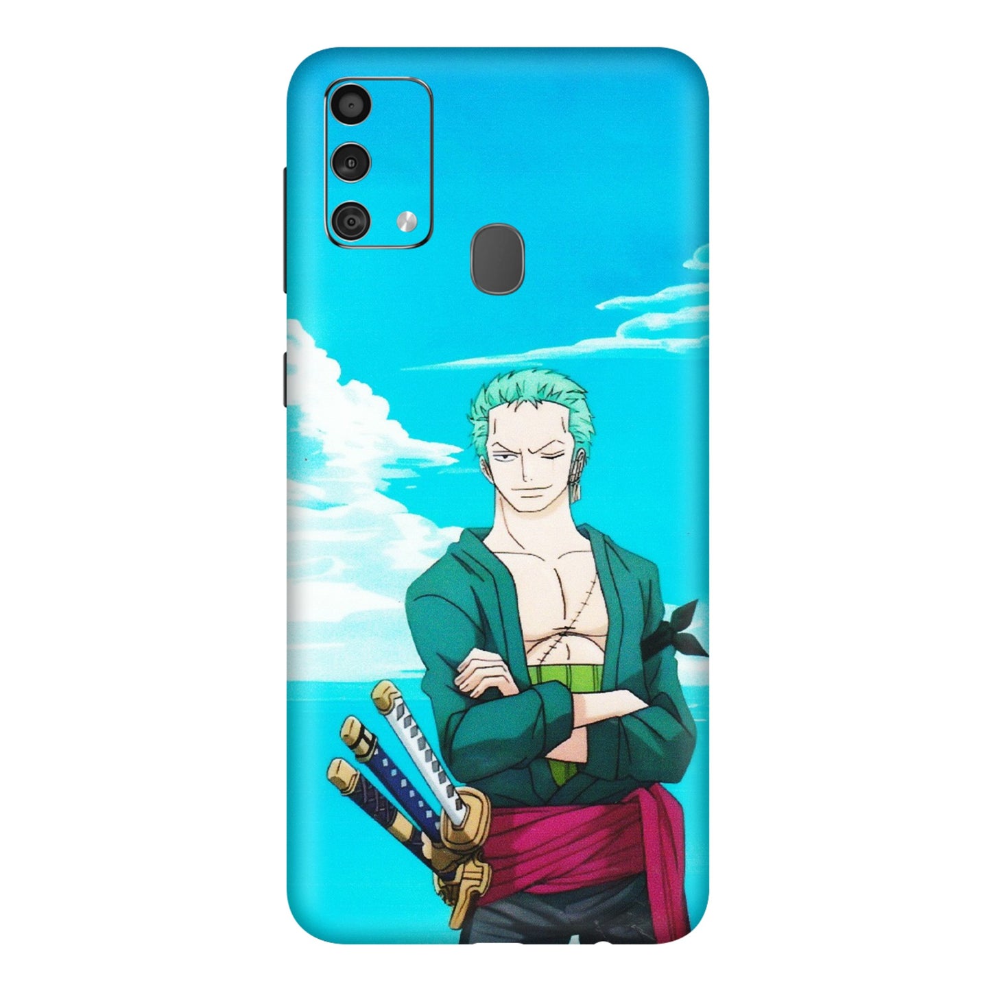 Samsung M/F/Note/Flip and C Phone Skins (All Models) - Cool Swordman Zoro Anime - Matte Finish (M-143) Samsung Galaxy F41