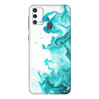 Samsung M/F/Note/Flip and C Phone Skins (All Models) - Sky Blue Abstract Colour - Matte Finish (M-146) Samsung Galaxy F41
