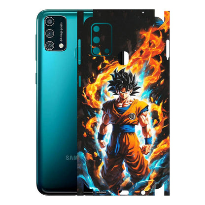 Samsung M/F/Note/Flip and C Phone Skins (All Models) - Goku Transformation Anime - Matte Finish (M-159) Samsung Galaxy F41