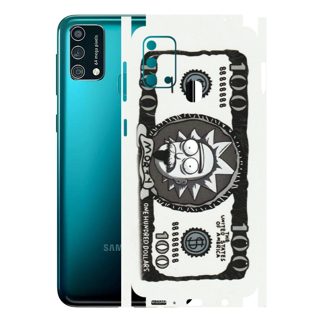 Samsung M/F/Note/Flip and C Phone Skins (All Models) - Rick And Morty Hundred Dollar Anime - Matte Finish (M-161) Samsung Galaxy F41