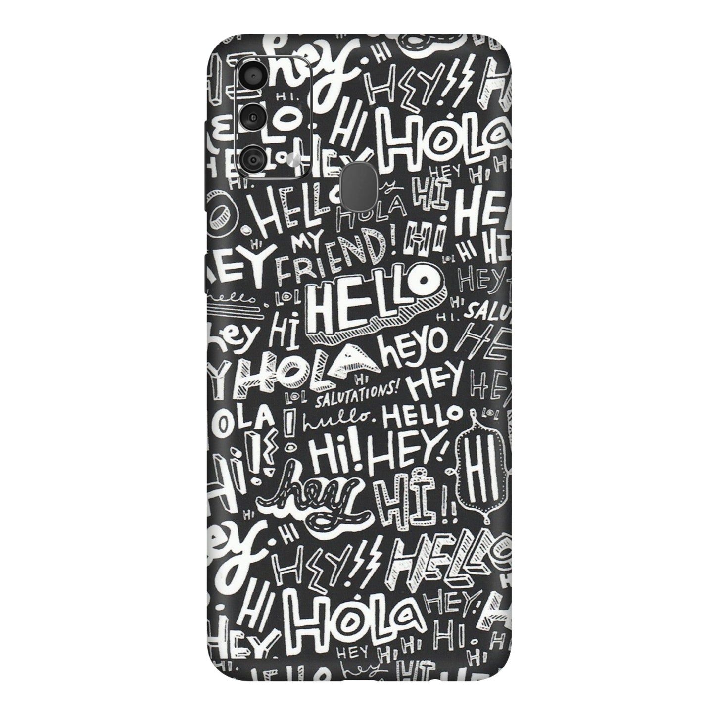 Samsung M/F/Note/Flip and C Phone Skins (All Models) - Hi Hello Doodles - Matte Finish (M-25) Samsung Galaxy F41