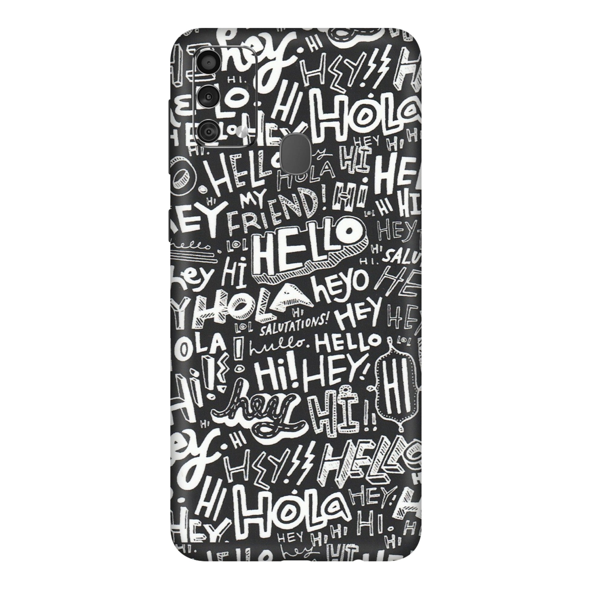 Samsung M/F/Note/Flip and C Phone Skins (All Models) - Hi Hello Doodles - Matte Finish (M-25) Samsung Galaxy F41