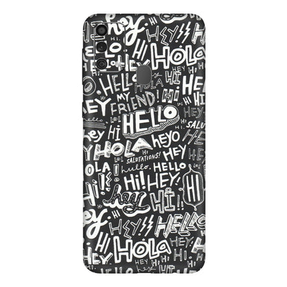 Samsung M/F/Note/Flip and C Phone Skins (All Models) - Hi Hello Doodles - Matte Finish (M-25) Samsung Galaxy F41