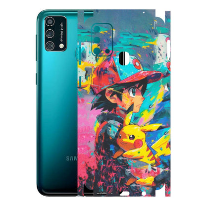 Samsung M/F/Note/Flip and C Phone Skins (All Models) - Ash & Pikachu - Matte Finish (M-26) Samsung Galaxy F41