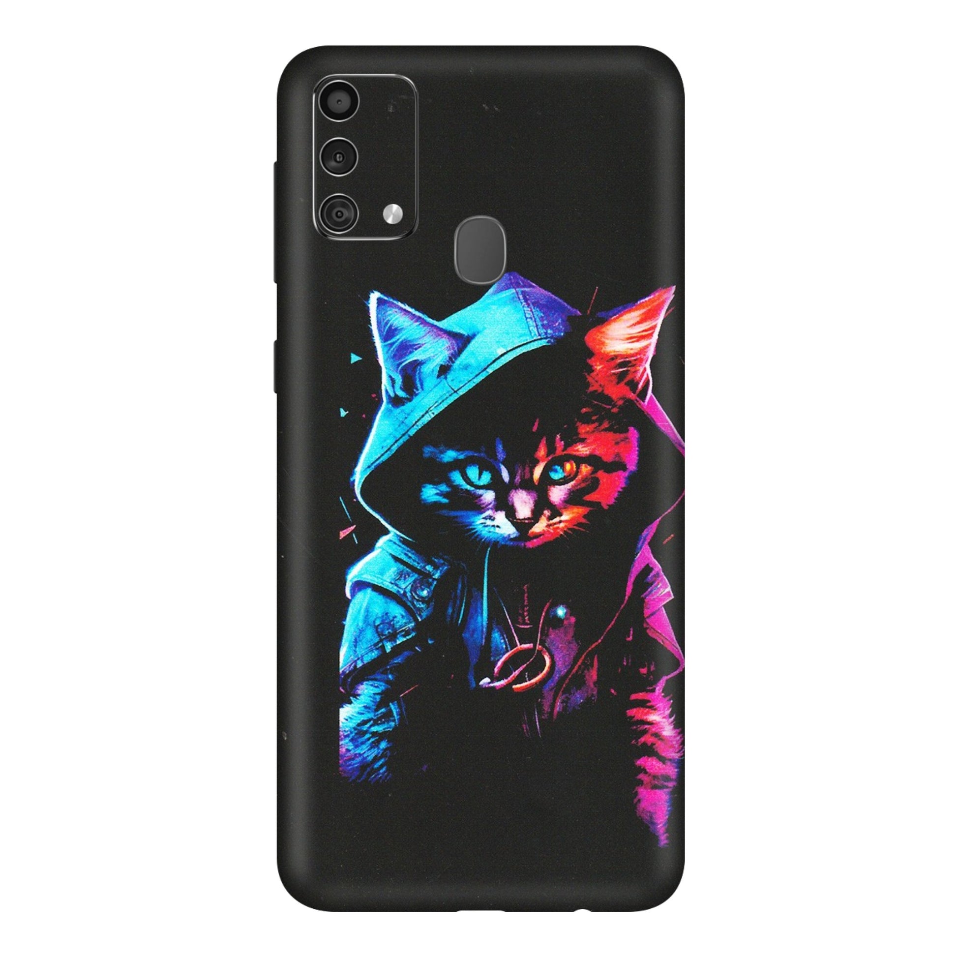 Samsung M/F/Note/Flip and C Phone Skins (All Models) - Cyberpunk Cat - Matte Finish (M-45) Samsung Galaxy F41