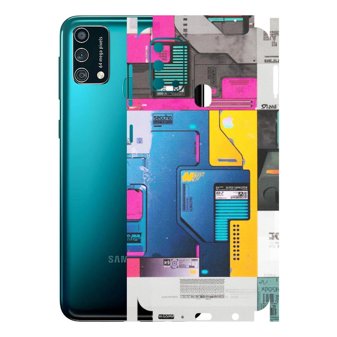 Samsung M/F/Note/Flip and C Phone Skins (All Models) - Colourfull Motherboard Internals - Matte Finish (M-55) Samsung Galaxy F41