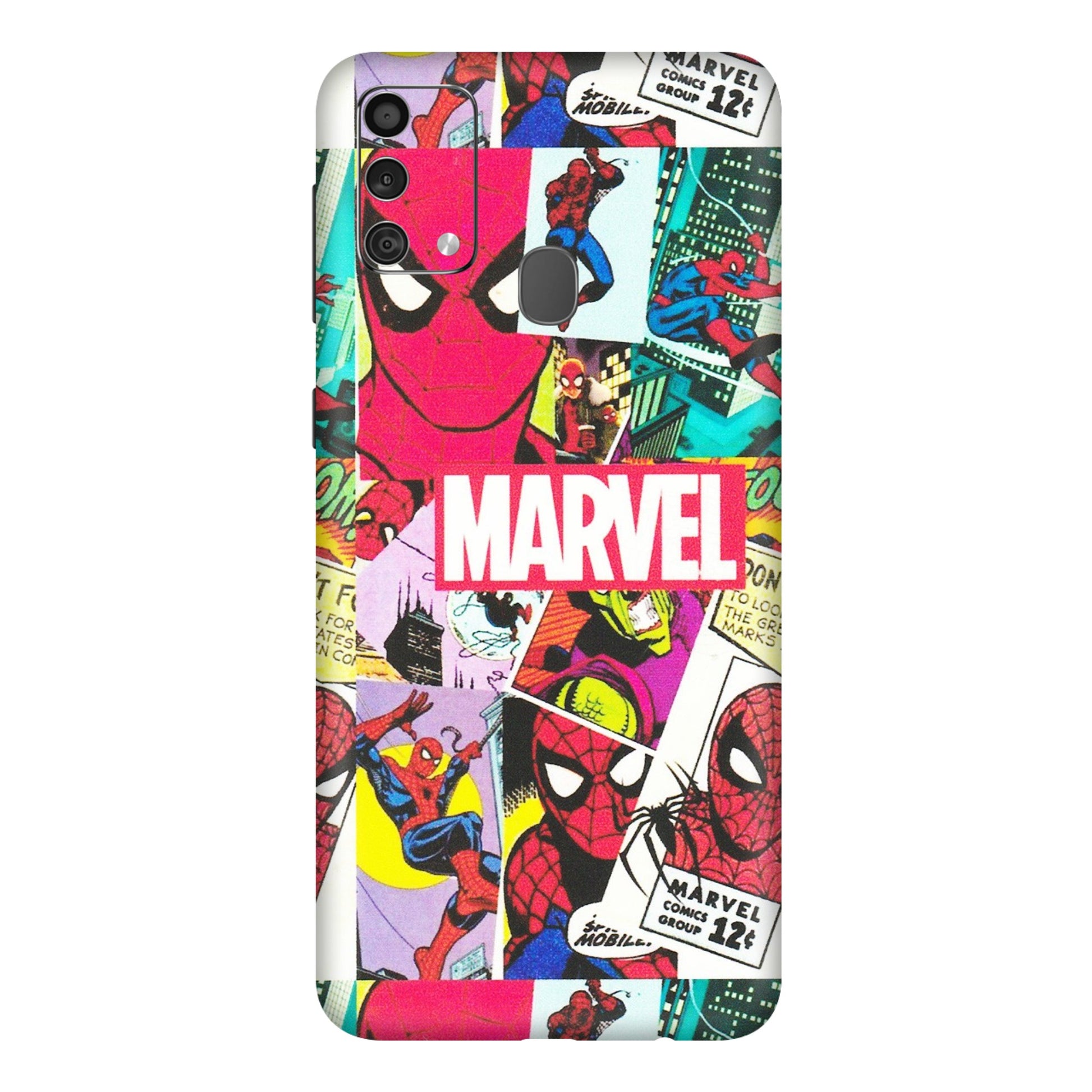 Samsung M/F/Note/Flip and C Phone Skins (All Models) - Marvel Comic Spiderman Grafitti - Matte Finish (M-72) Samsung Galaxy F41