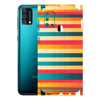 Samsung M/F/Note/Flip and C Phone Skins (All Models) - Colourful Stripes Soothing Effect - Matte Finish (M-86) Samsung Galaxy F41