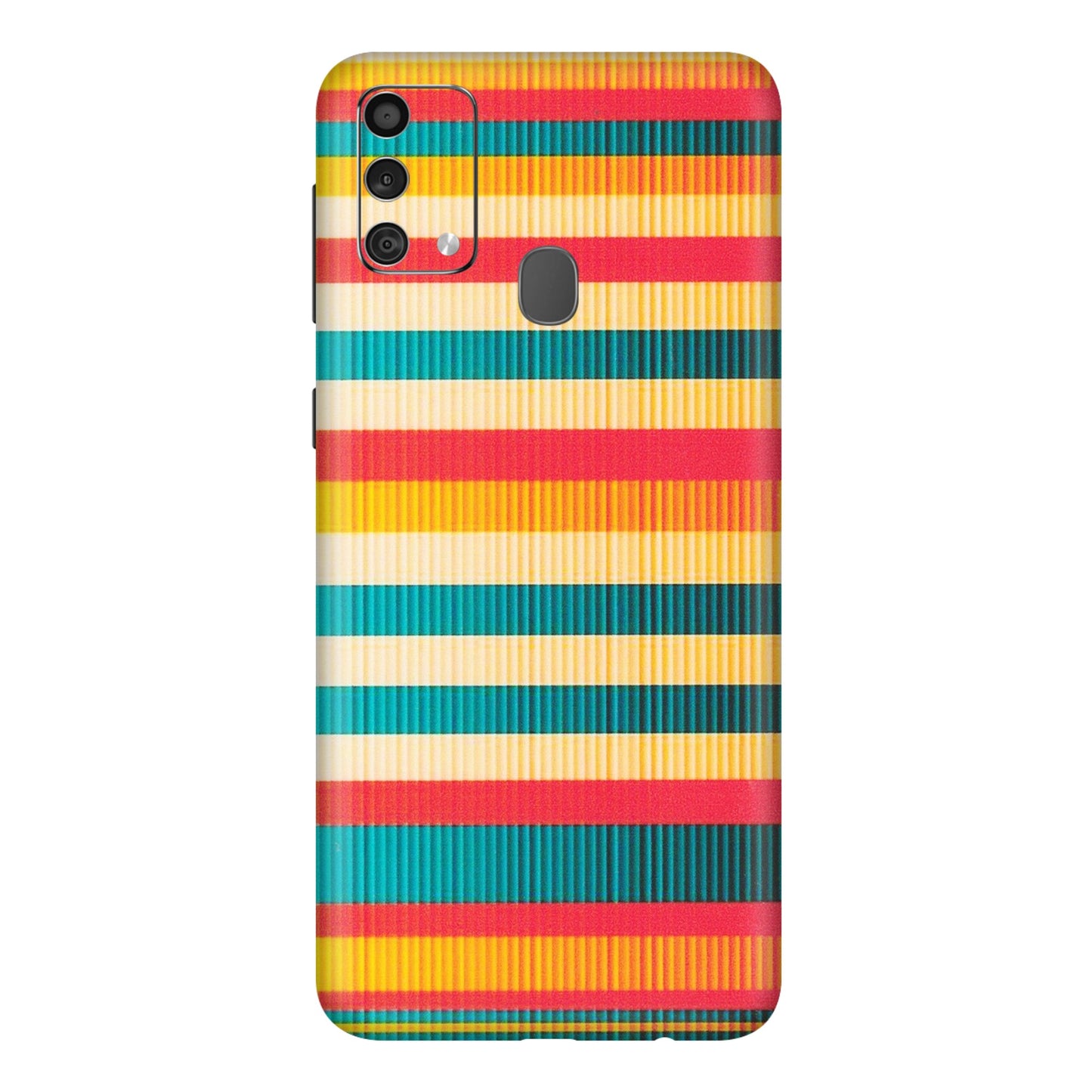 Samsung M/F/Note/Flip and C Phone Skins (All Models) - Colourful Stripes Soothing Effect - Matte Finish (M-86) Samsung Galaxy F41
