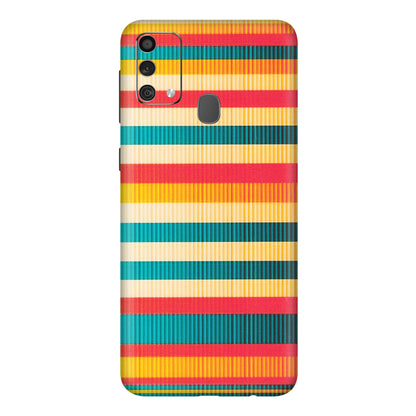 Samsung M/F/Note/Flip and C Phone Skins (All Models) - Colourful Stripes Soothing Effect - Matte Finish (M-86) Samsung Galaxy F41
