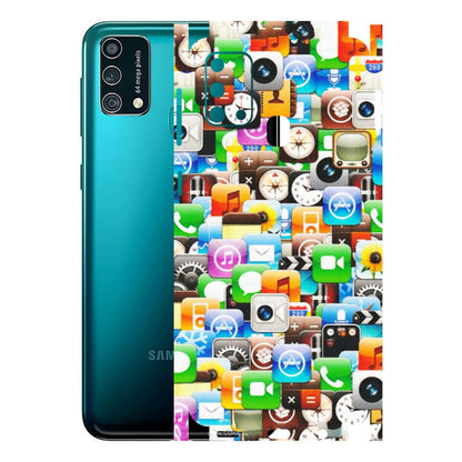 Samsung M/F/Note/Flip and C Phone Skins (All Models) - All Apple Icons - Matte Finish (M-93) Samsung Galaxy F41