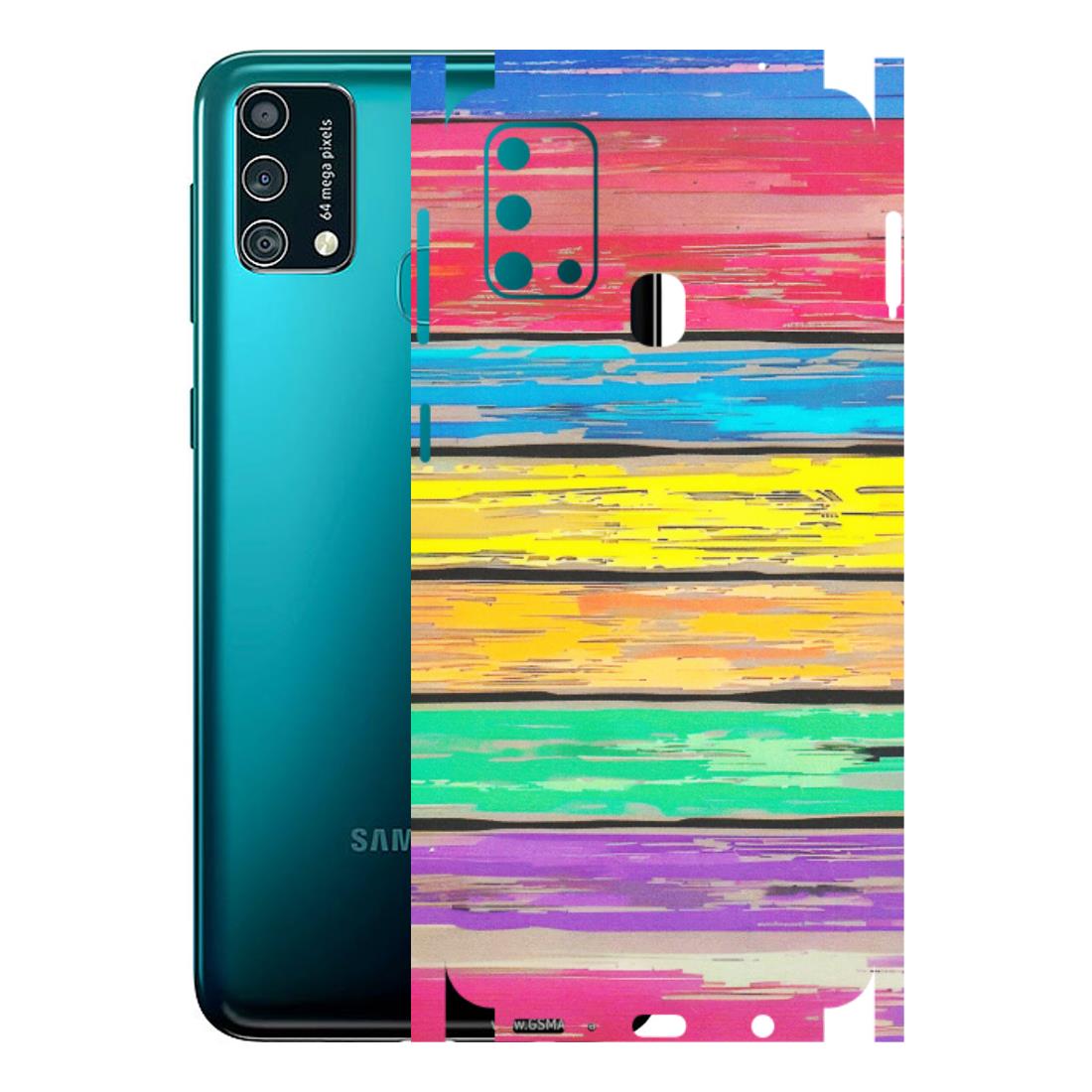 Samsung M/F/Note/Flip and C Phone Skins (All Models) - Multi Colour Wooden Wall - Matte Finish (M-96) Samsung Galaxy F41