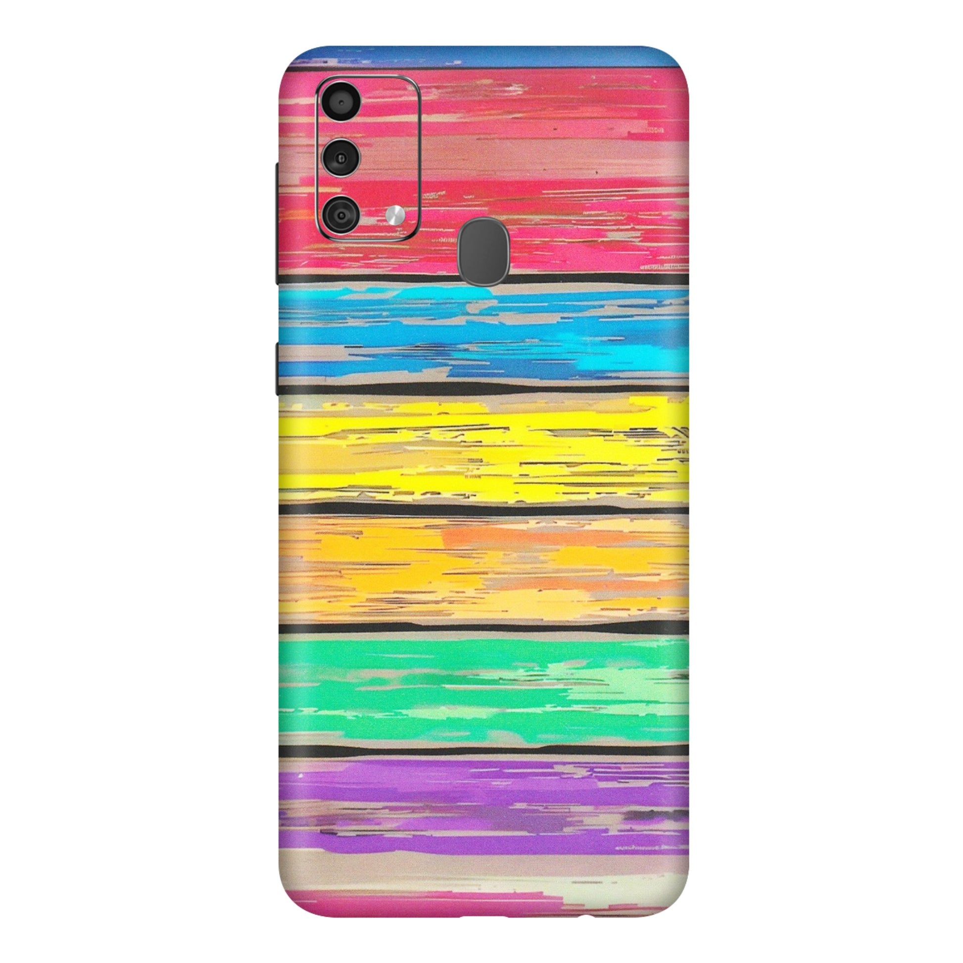 Samsung M/F/Note/Flip and C Phone Skins (All Models) - Multi Colour Wooden Wall - Matte Finish (M-96) Samsung Galaxy F41