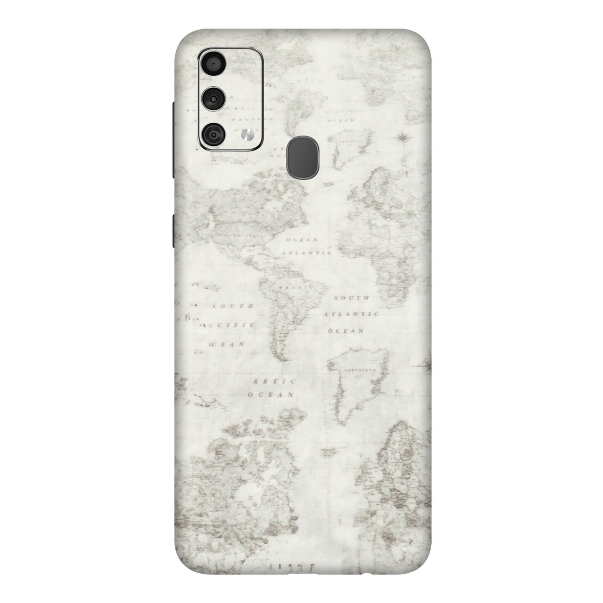Samsung M/F/Note/Flip and C Phone Skins (All Models) - World Travel Map - Transparent Finish (T-04) Samsung Galaxy F41