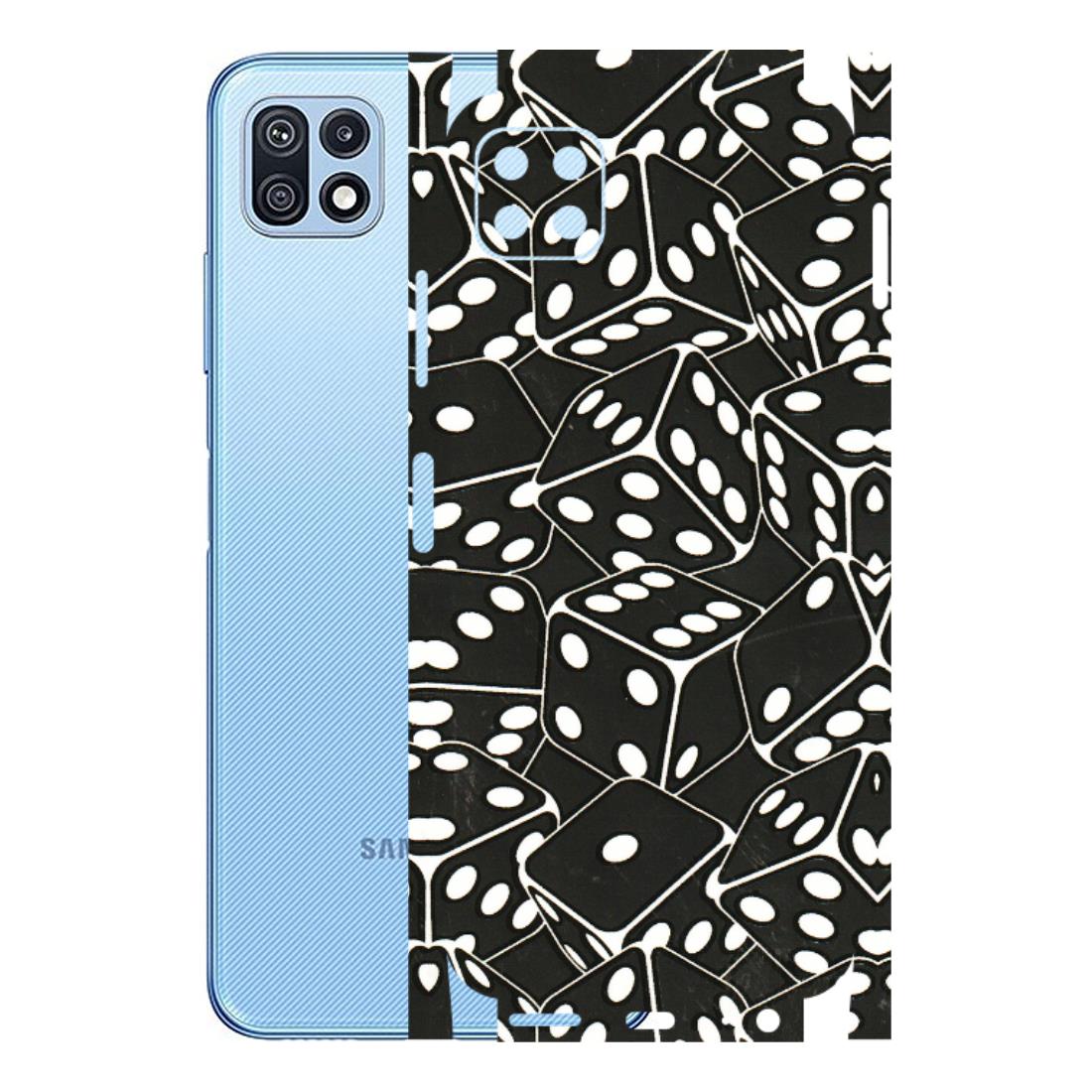 Samsung M/F/Note/Flip and C Phone Skins (All Models) - Big Black Dices - 3D Embossed Finish (L-106) Samsung Galaxy F42 (5G)