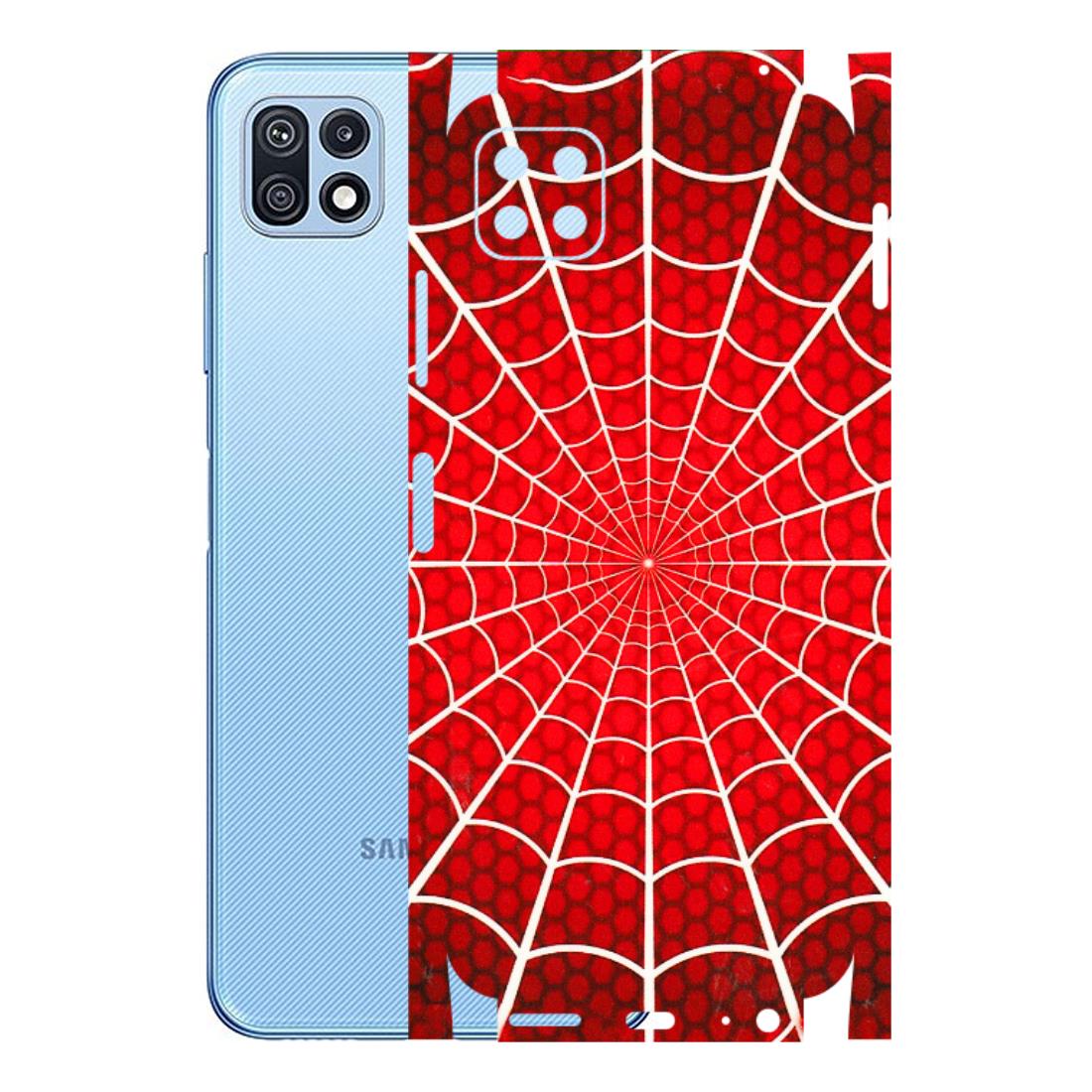 Samsung M/F/Note/Flip and C Phone Skins (All Models) - Classic Spidey Web - 3D Embossed Finish (L-115) Samsung Galaxy F42 (5G)