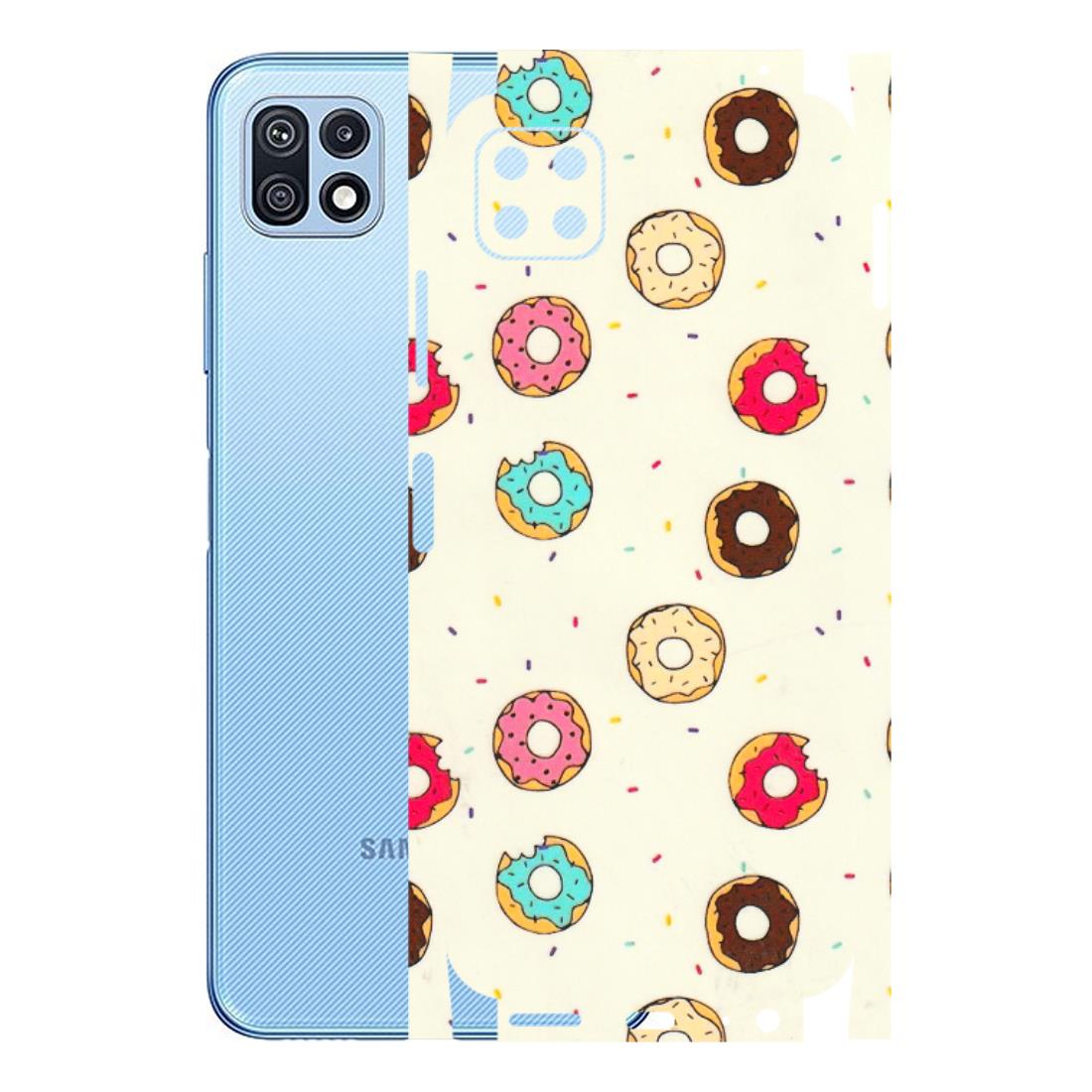 Samsung M/F/Note/Flip and C Phone Skins (All Models) - Mini Donuts Doodle Art - 3D Embossed Finish (L-122) Samsung Galaxy F42 (5G)