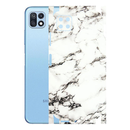 Samsung M/F/Note/Flip and C Phone Skins (All Models) - Black and White Marble Texture - 3D Embossed Finish (L-124) Samsung Galaxy F42 (5G)