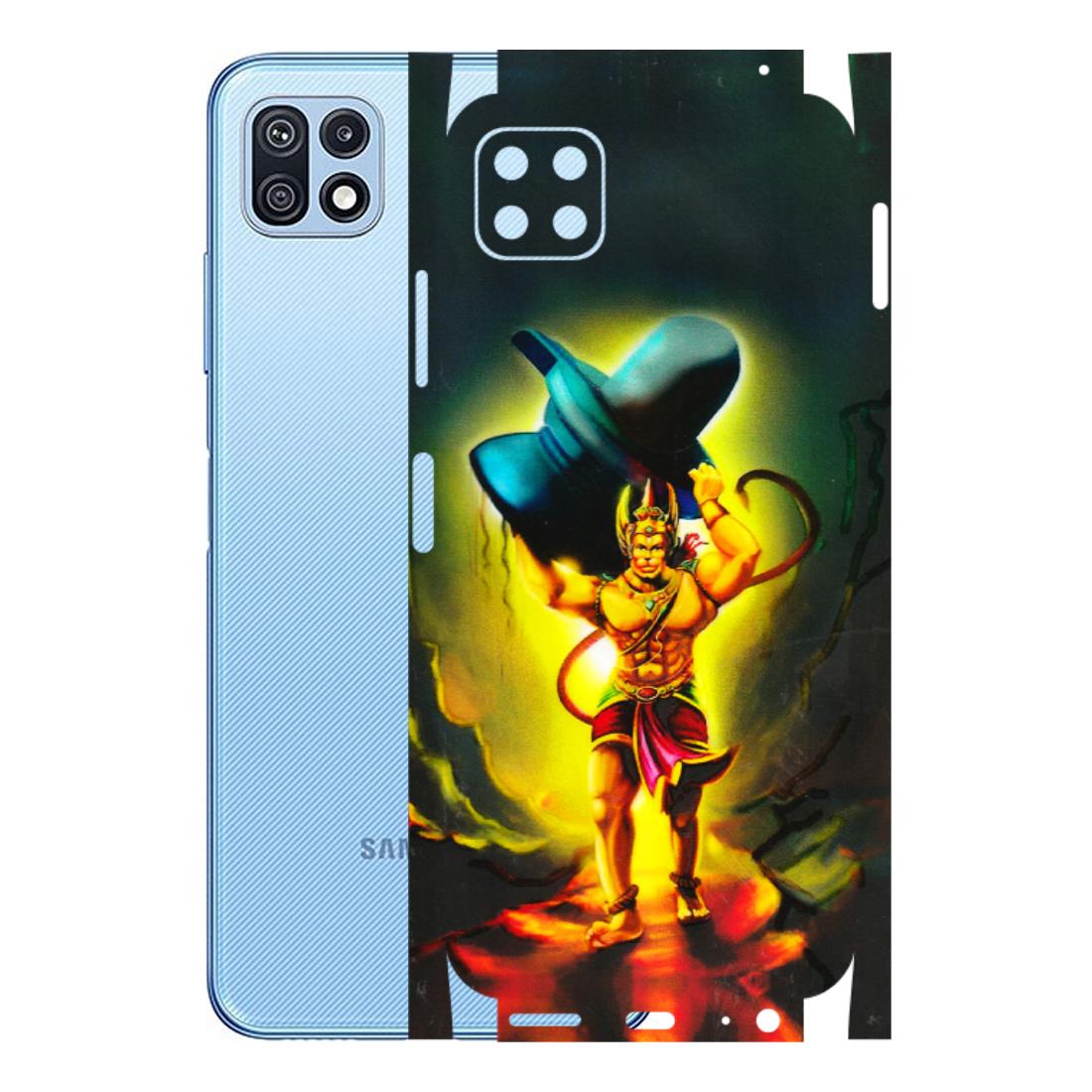 Samsung M/F/Note/Flip and C Phone Skins (All Models) - Hanuman Ji - 3D Embossed Finish (L-128) Samsung Galaxy F42 (5G)