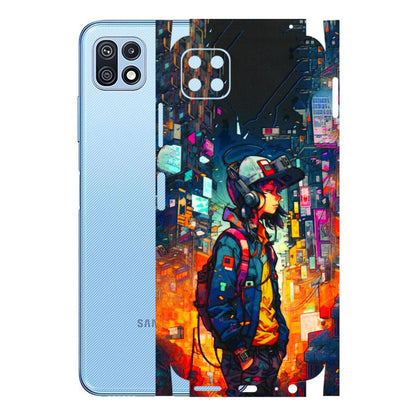 Samsung M/F/Note/Flip and C Phone Skins (All Models) - Street Anime Guy - 3D Embossed Finish (L-158) Samsung Galaxy F42 (5G)