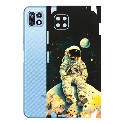 Samsung M/F/Note/Flip and C Phone Skins (All Models) - Astronaut in Space - 3D Embossed Finish (L-16) Samsung Galaxy F42 (5G)