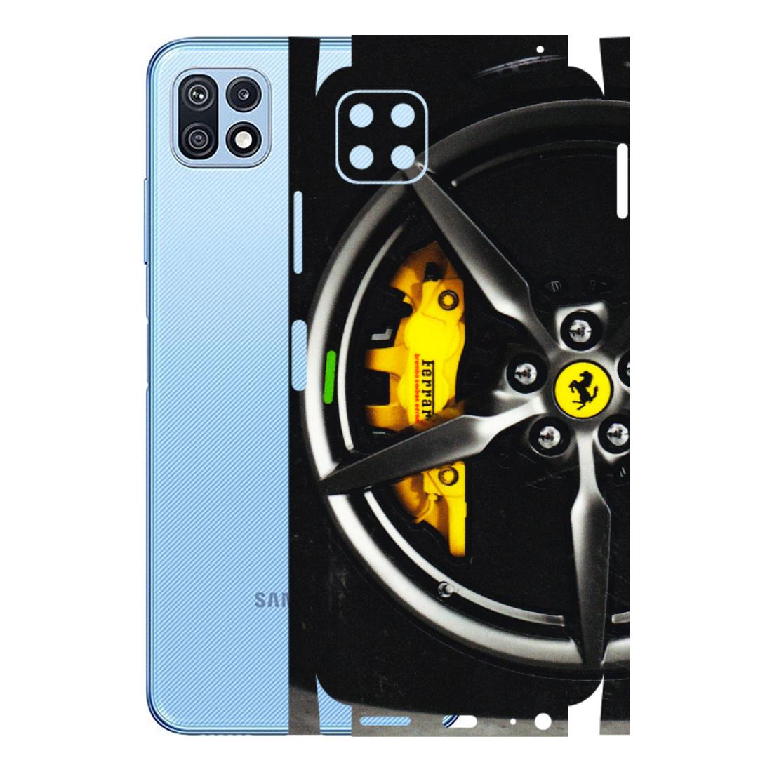 Samsung M/F/Note/Flip and C Phone Skins (All Models) - Ferrari Wheel Alloy - 3D Embossed Finish (L-173) Samsung Galaxy F42 (5G)