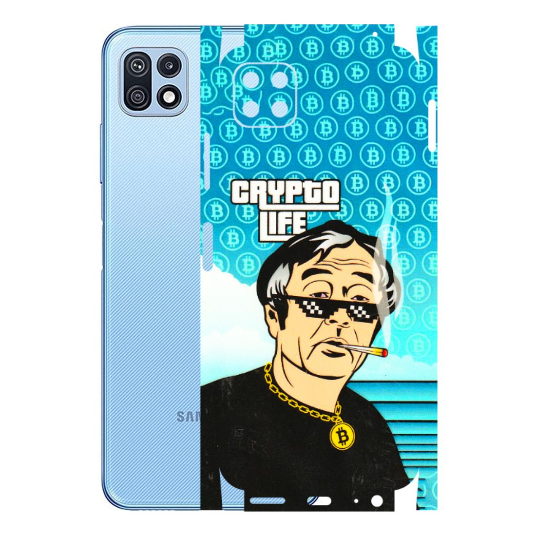Samsung M/F/Note/Flip and C Phone Skins (All Models) - Crypto Thug Life - 3D Embossed Finish (L-179) Samsung Galaxy F42 (5G)