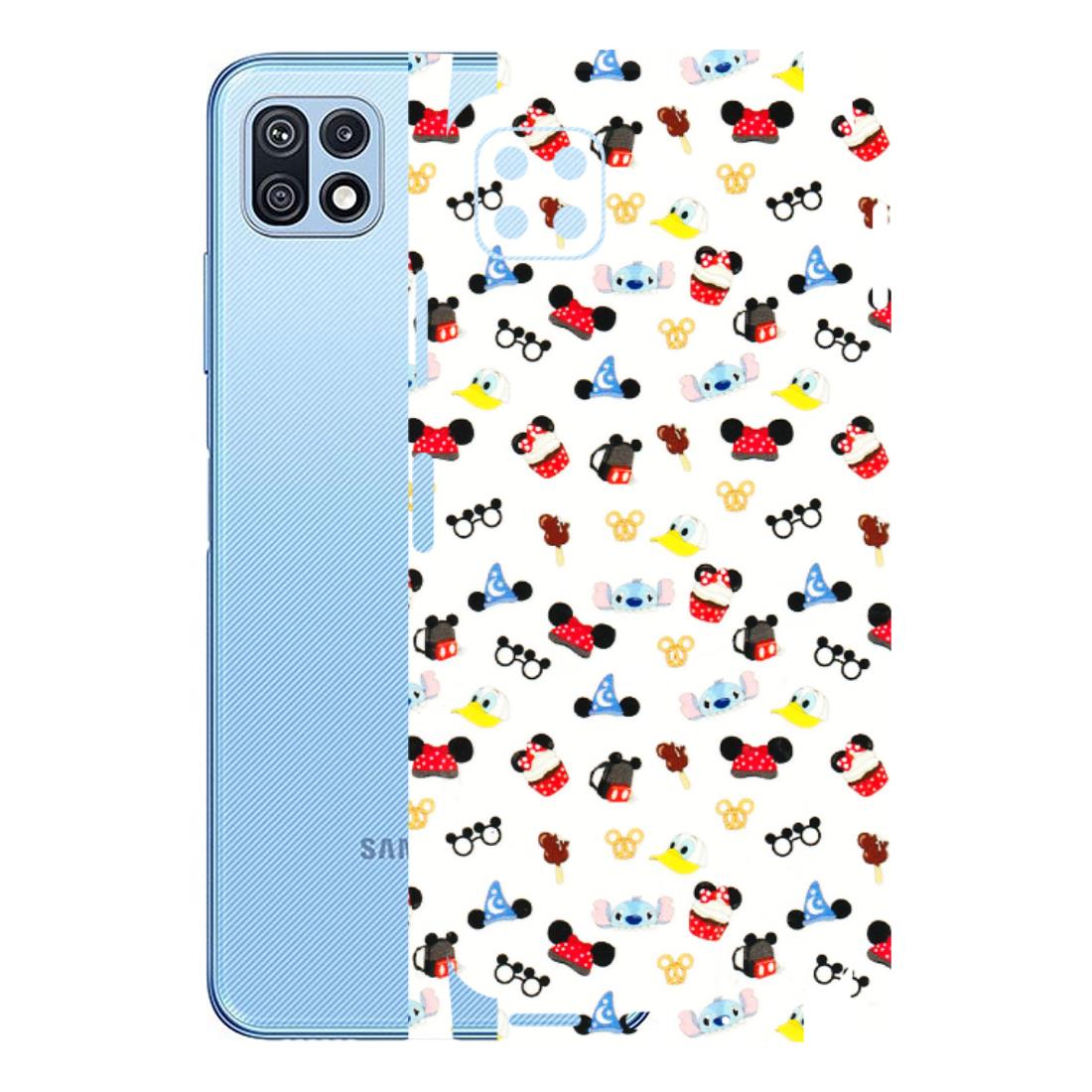 Samsung M/F/Note/Flip and C Phone Skins (All Models) - Minnie Mouse & Donald Doodles s - 3D Embossed Finish (L-194) Samsung Galaxy F42 (5G)