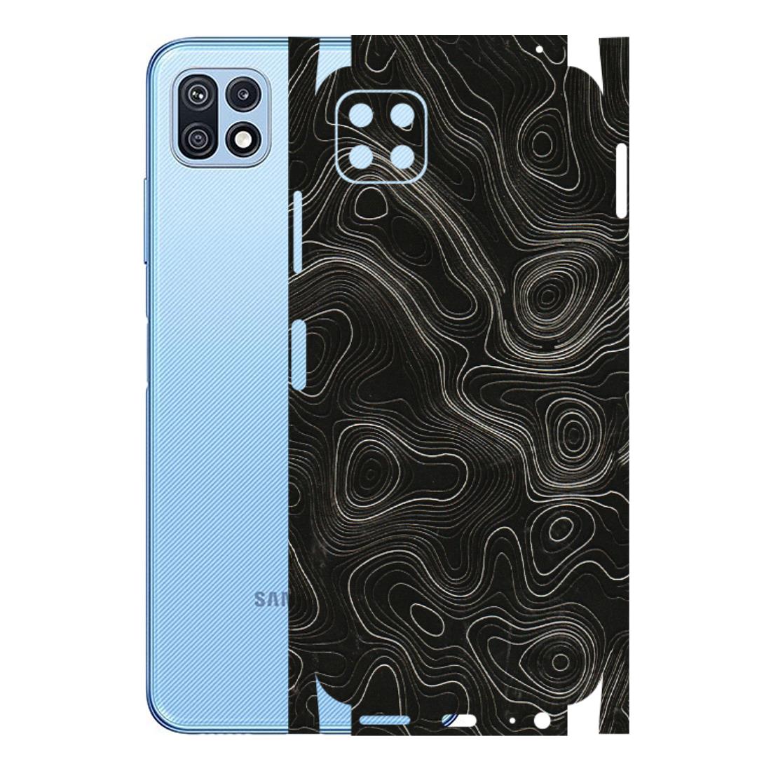 Samsung M/F/Note/Flip and C Phone Skins (All Models) - Black Swirl - 3D Embossed Finish (L-196) Samsung Galaxy F42 (5G)