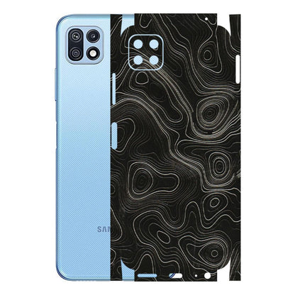 Samsung M/F/Note/Flip and C Phone Skins (All Models) - Black Swirl - 3D Embossed Finish (L-196) Samsung Galaxy F42 (5G)