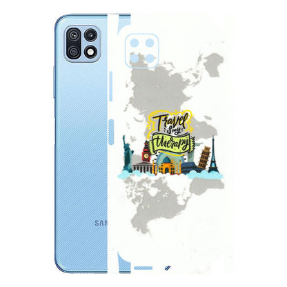 Samsung M/F/Note/Flip and C Phone Skins (All Models) - Travel Therapy - 3D Embossed Finish (L-199) Samsung Galaxy F42 (5G)