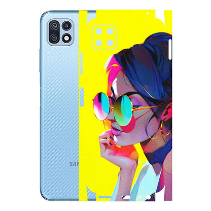 Samsung M/F/Note/Flip and C Phone Skins (All Models) - Bold Stylish Girl - 3D Embossed Finish (L-222) Samsung Galaxy F42 (5G)