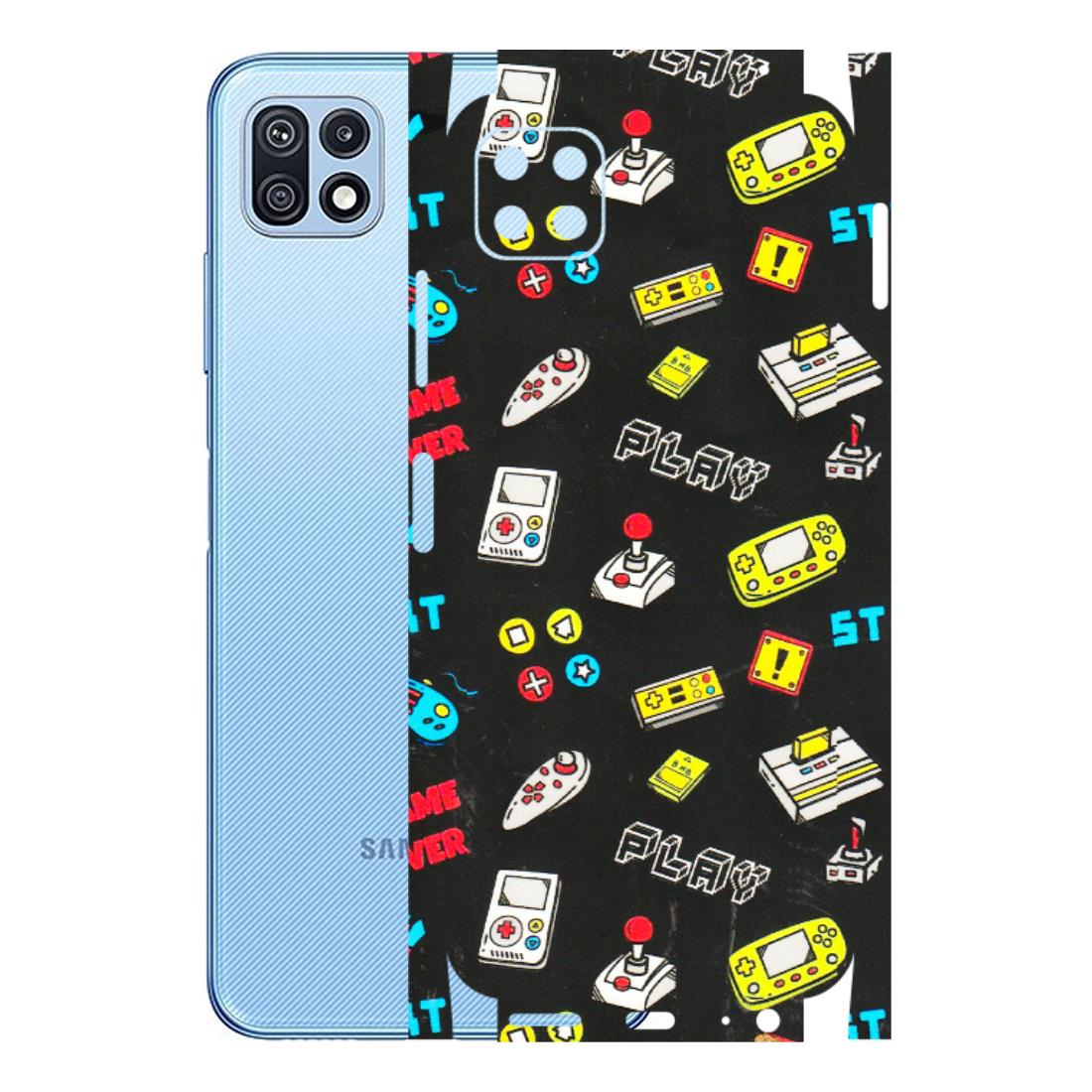 Samsung M/F/Note/Flip and C Phone Skins (All Models) - Gaming Doodles - 3D Embossed Finish (L-224) Samsung Galaxy F42 (5G)