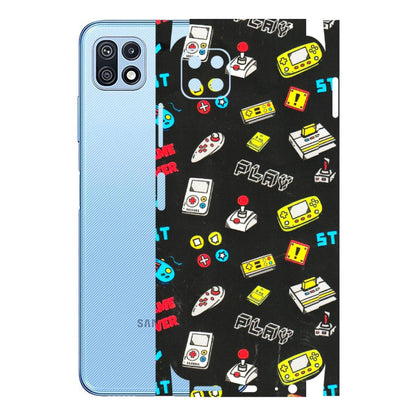 Samsung M/F/Note/Flip and C Phone Skins (All Models) - Gaming Doodles - 3D Embossed Finish (L-224) Samsung Galaxy F42 (5G)