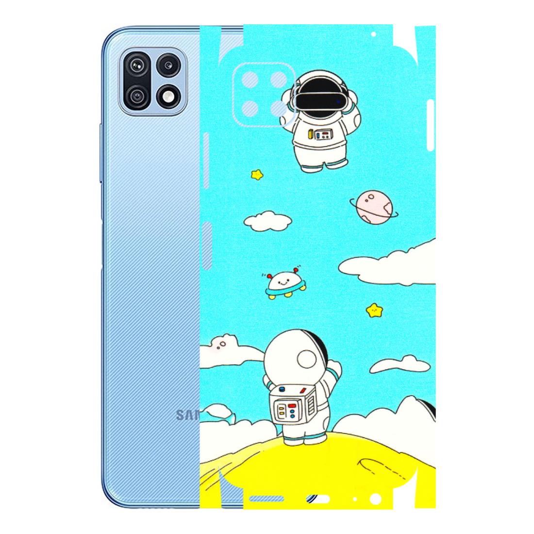 Samsung M/F/Note/Flip and C Phone Skins (All Models) - Blue Skies Astro Float - 3D Embossed Finish (L-230) Samsung Galaxy F42 (5G)