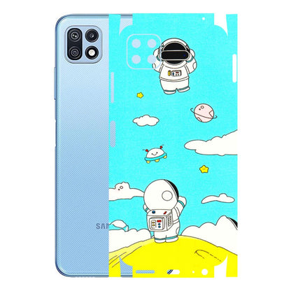 Samsung M/F/Note/Flip and C Phone Skins (All Models) - Blue Skies Astro Float - 3D Embossed Finish (L-230) Samsung Galaxy F42 (5G)